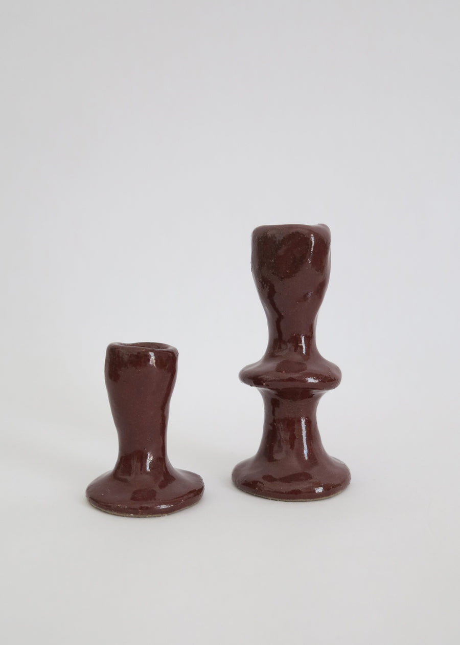 Candle Holder Maroon