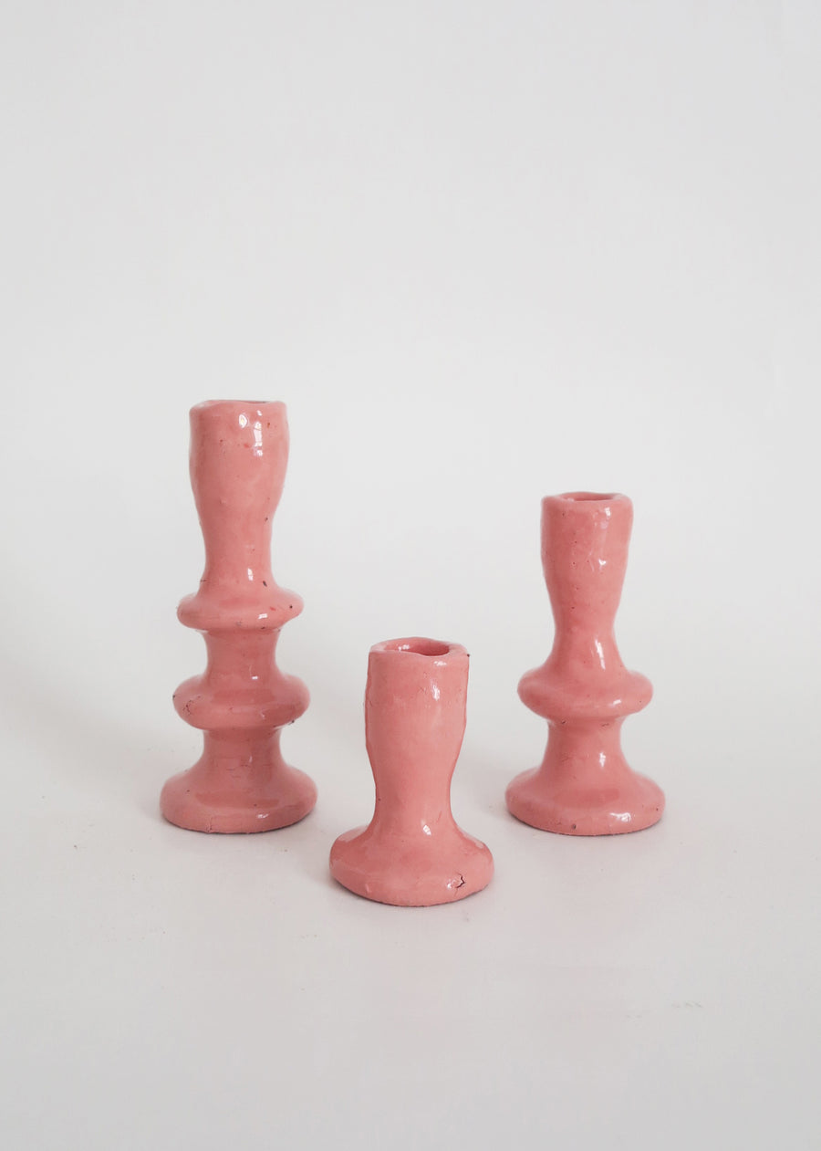 Candle Holders Pink