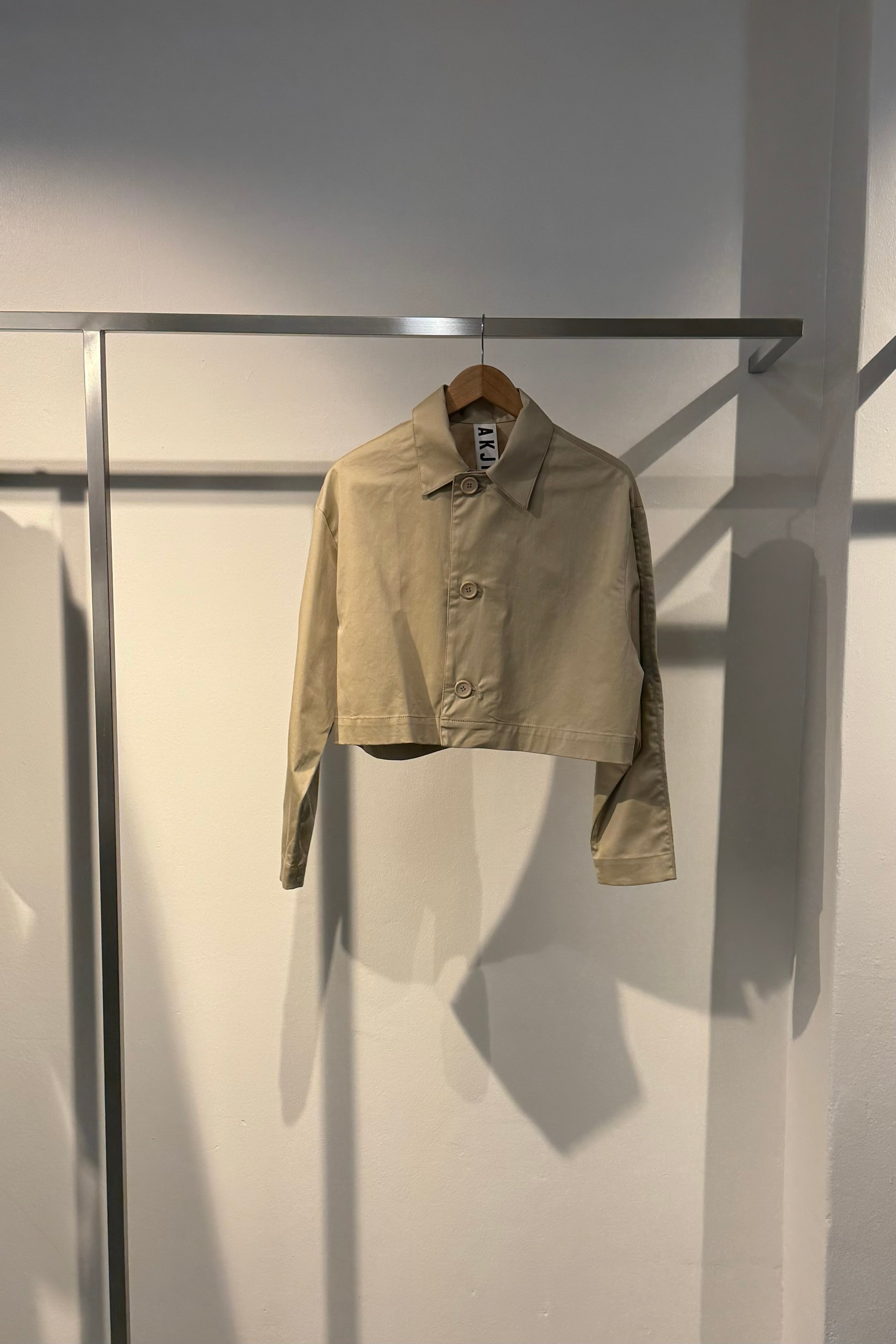 Stone Block Cropped Block Jacket Cropped (stone) – AKJP STUDIO