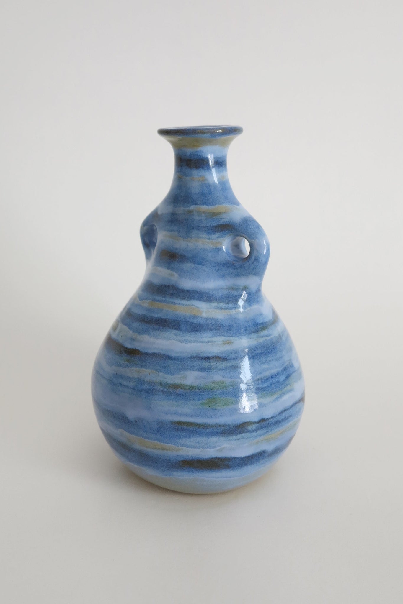 Blue Striped Vase
