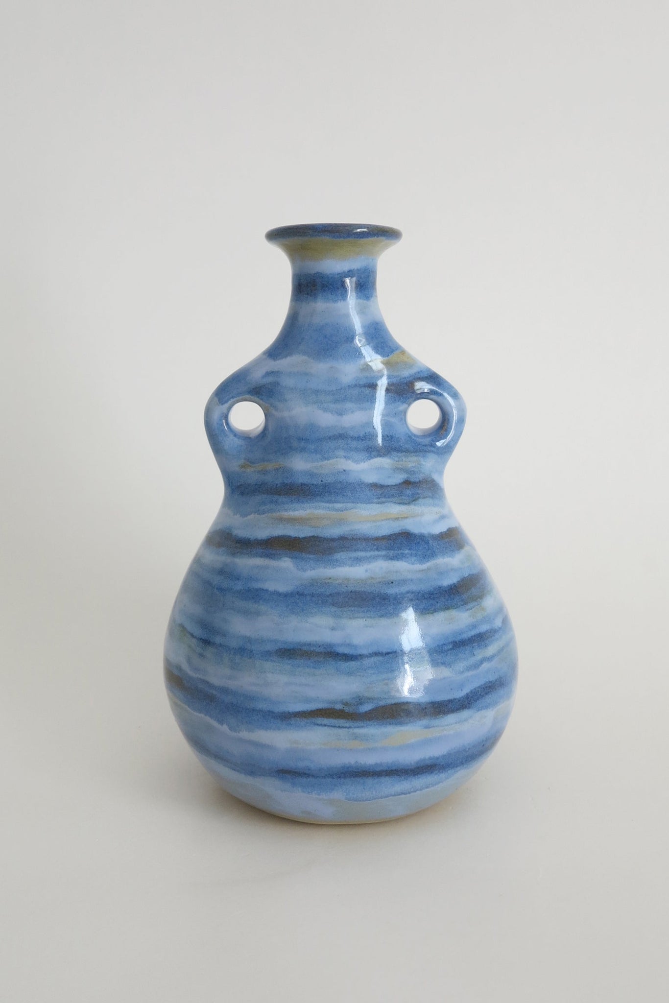 Blue Striped Vase