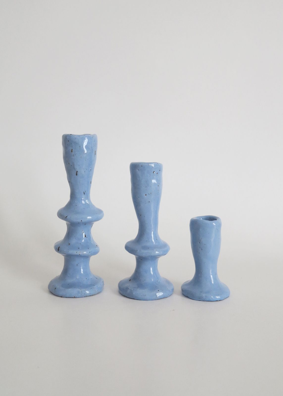 Candle holder | Textured Light Blue