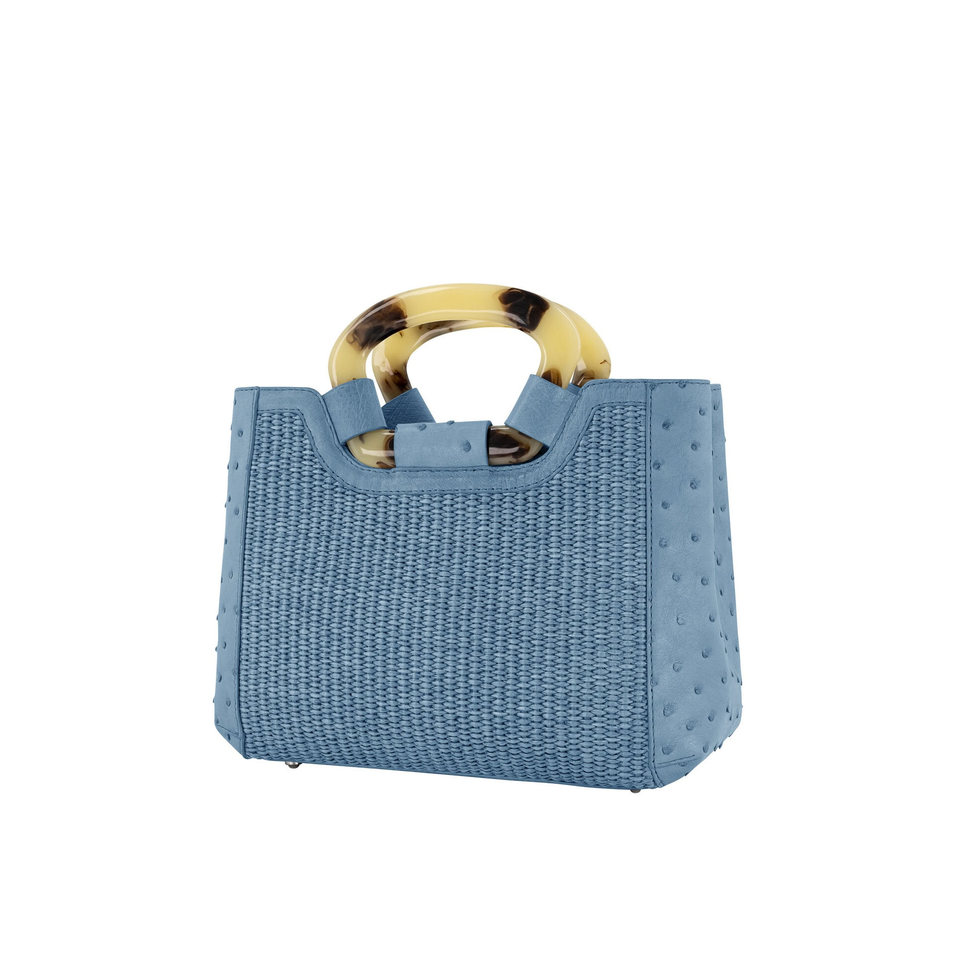 MEDIUM KAI OSTRICH ASTRALE RAFFIA