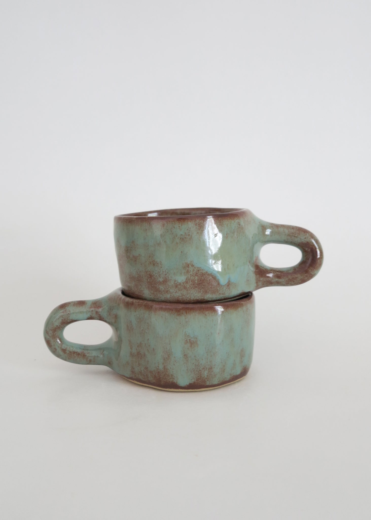 Circular Mug | Green/Brown