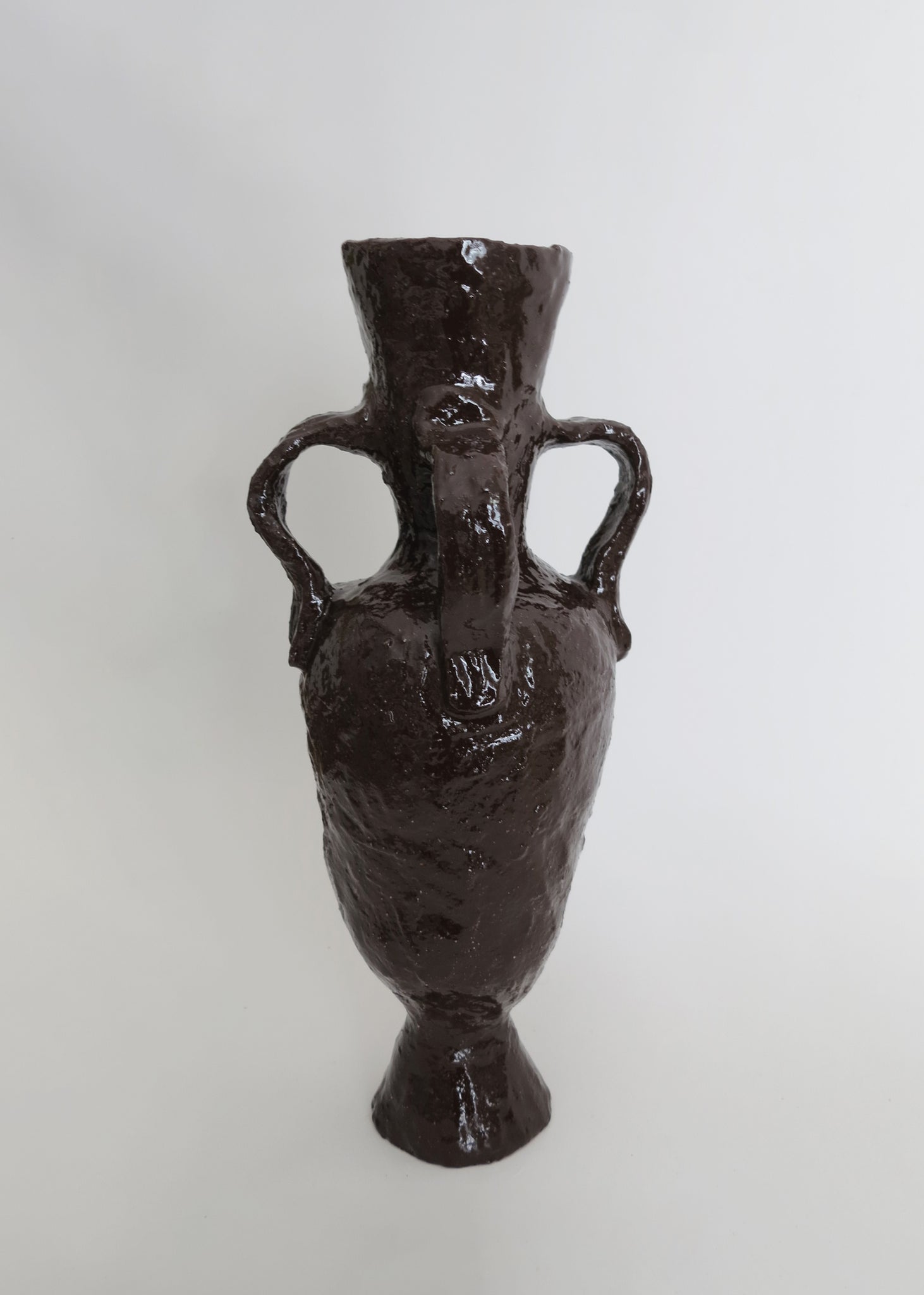 LARGE BROWN VASE