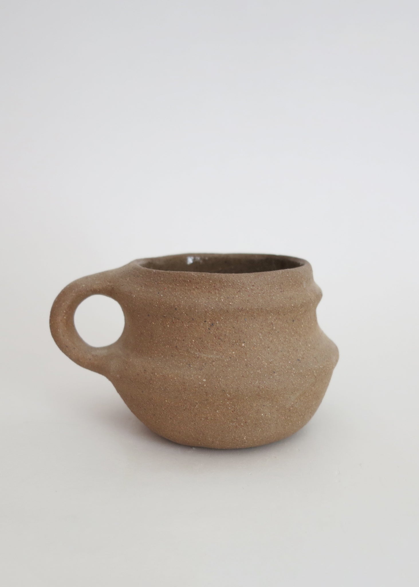 Natural Brown Circular Mug