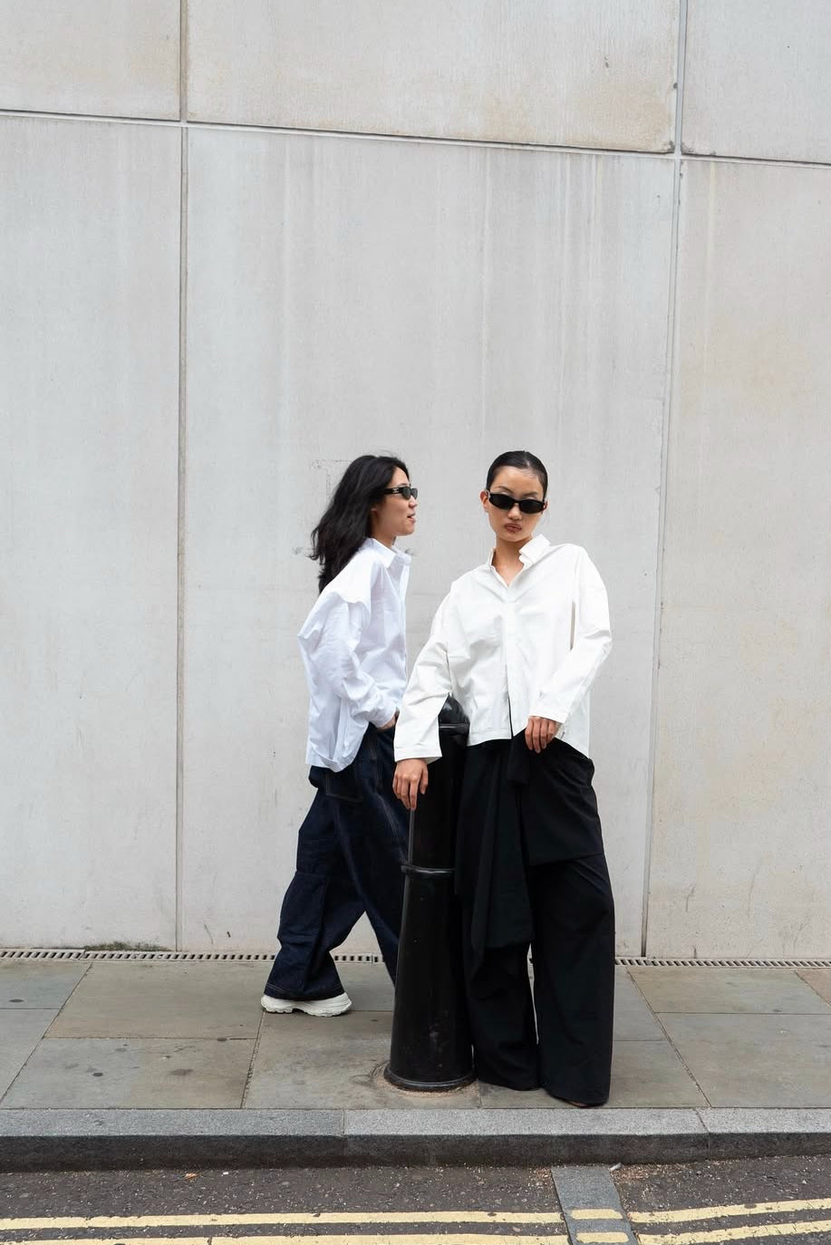 White Staple Button Up Shirt