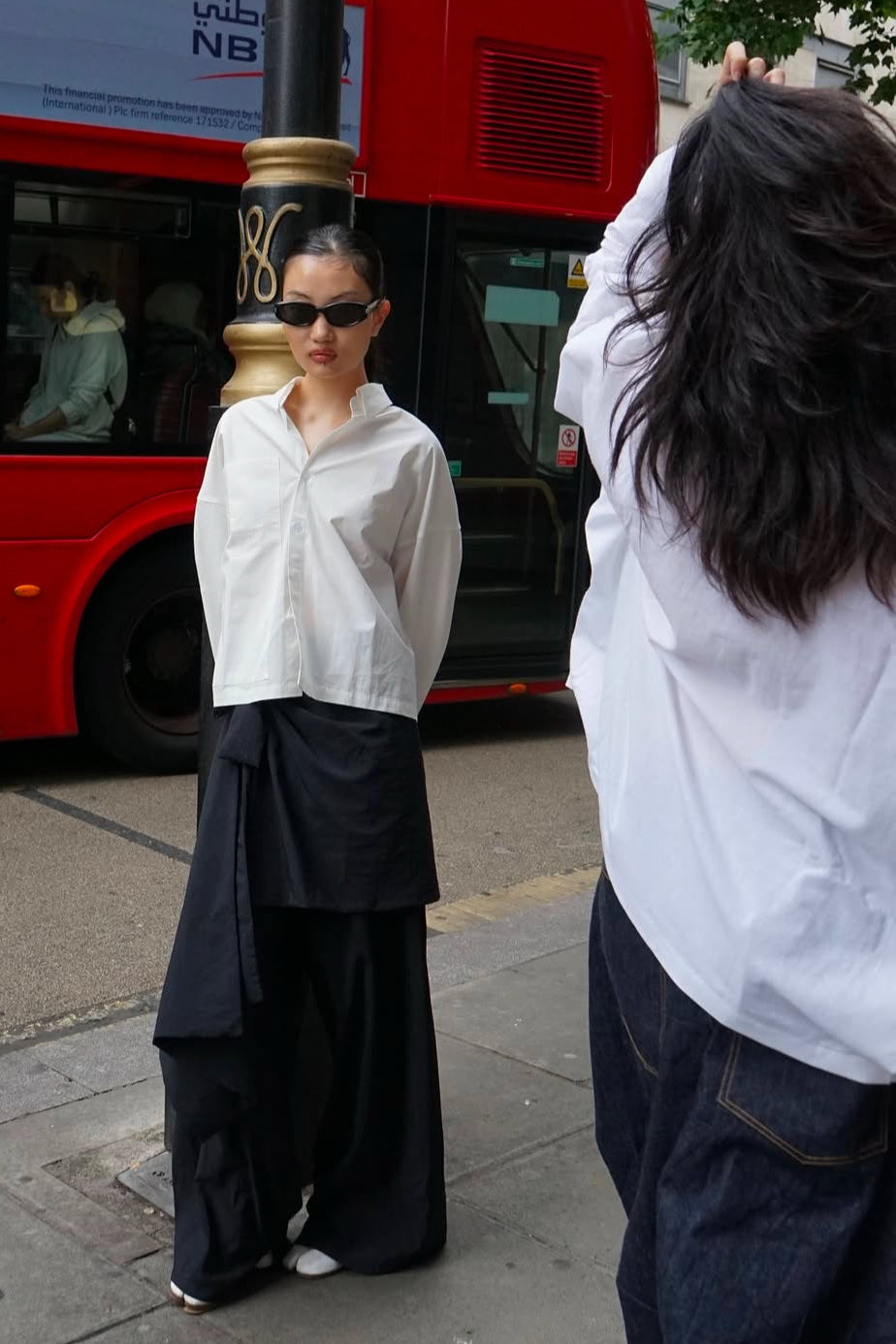 White Staple Button Up Shirt