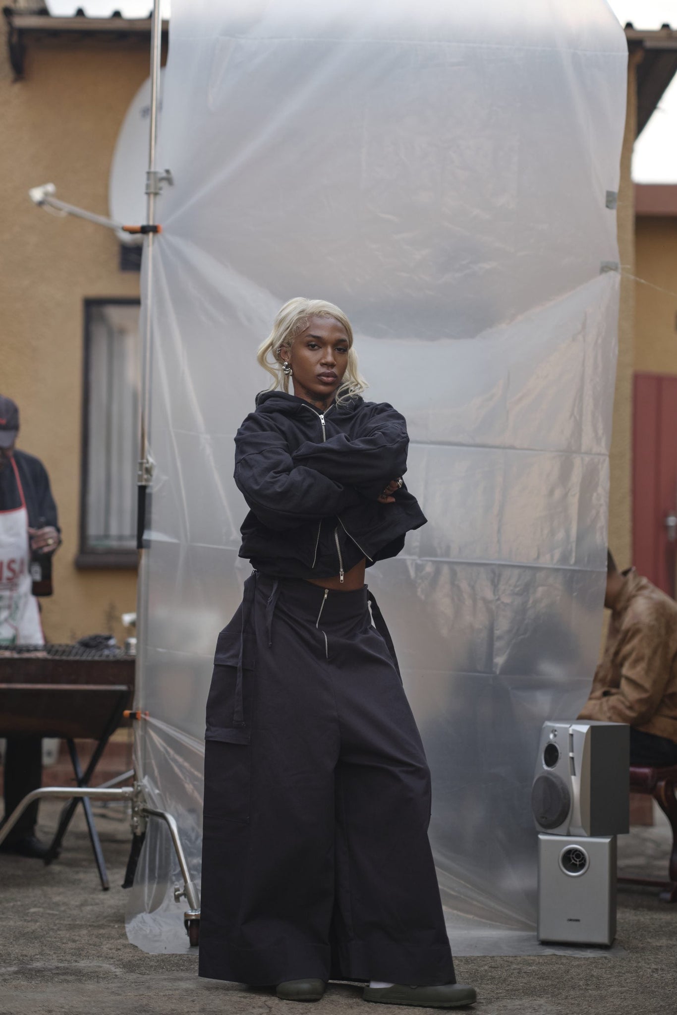 Double Silver Zip Hoodie