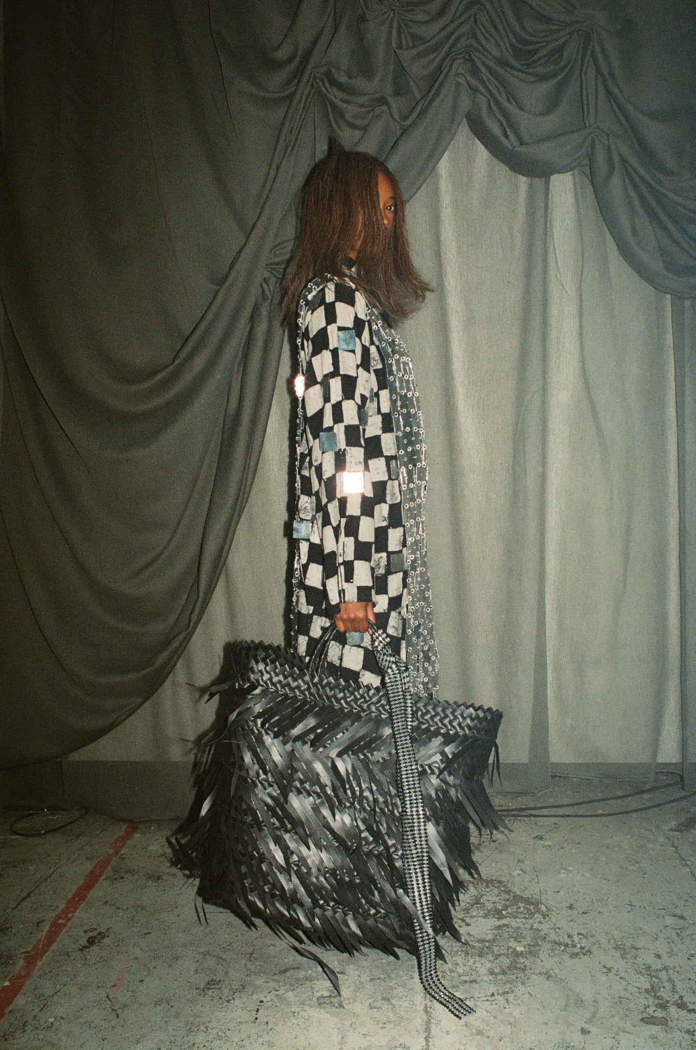 ADIRE CHECKERED SHIRT EMBELISHED