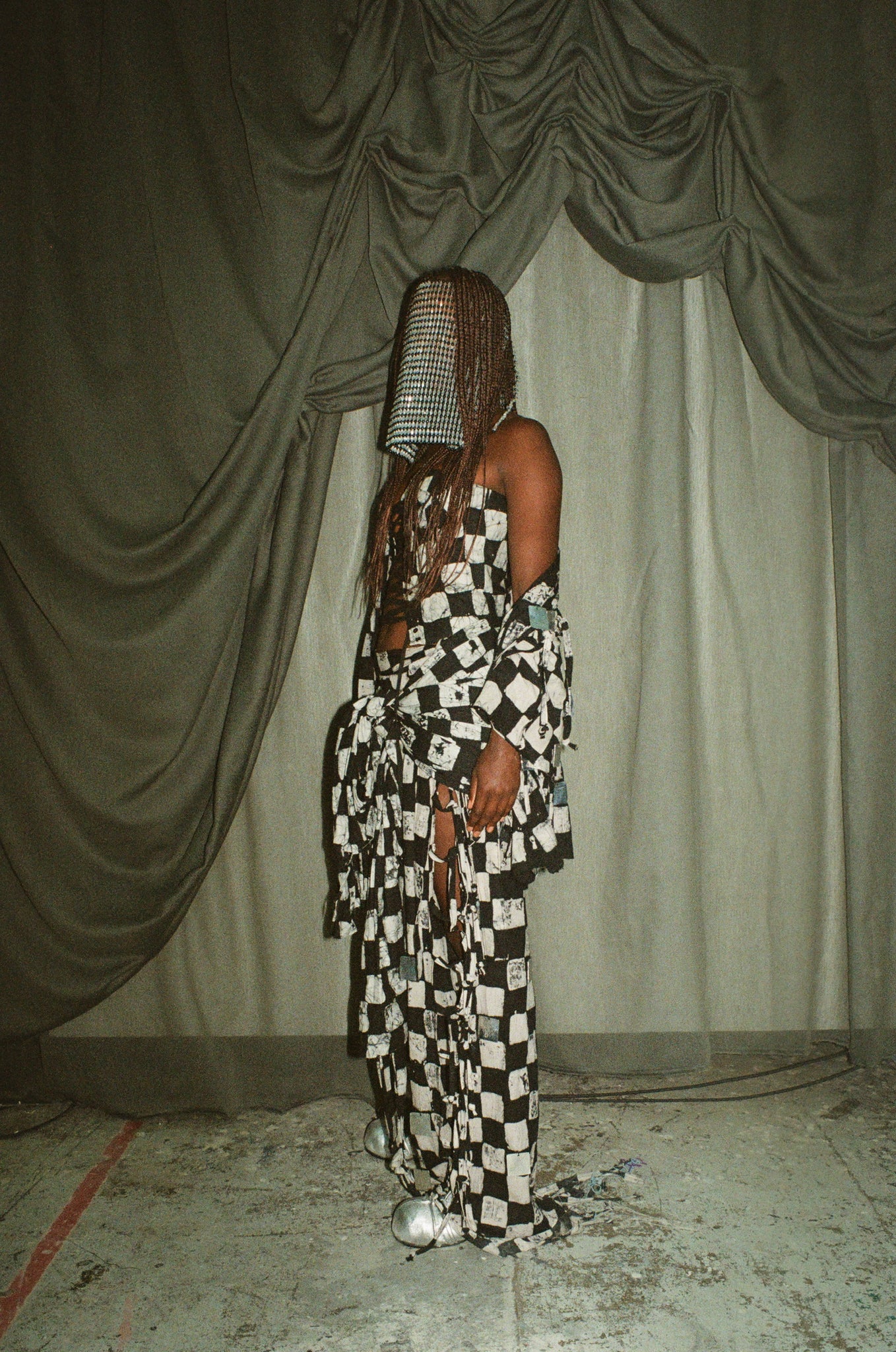 ADIRE TIE TROUSER EMBELISHED