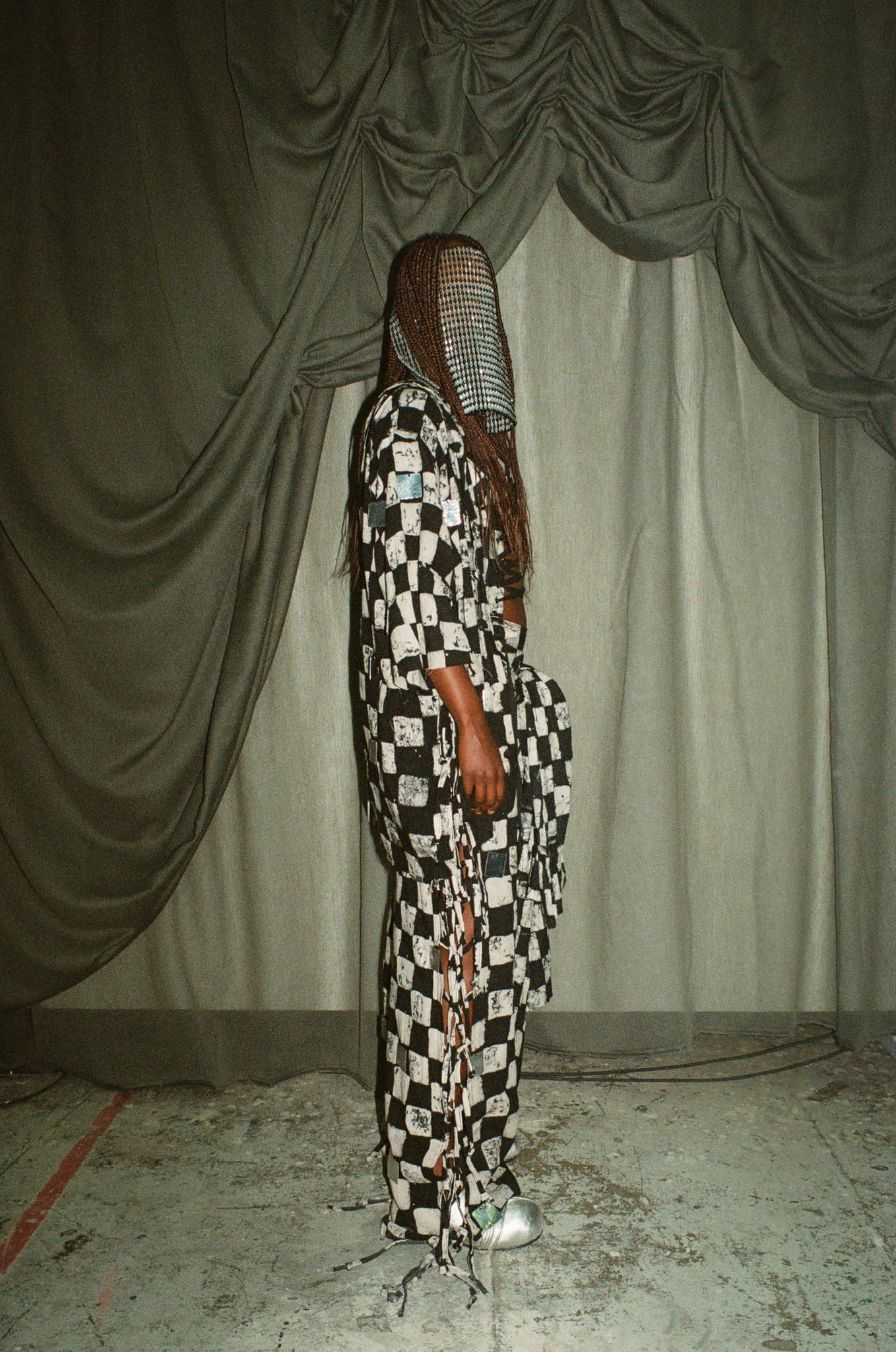 ADIRE TIE TROUSER EMBELISHED