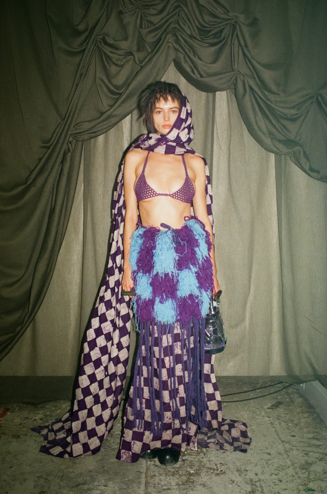 ADIRE CHECKERED TROUSERS