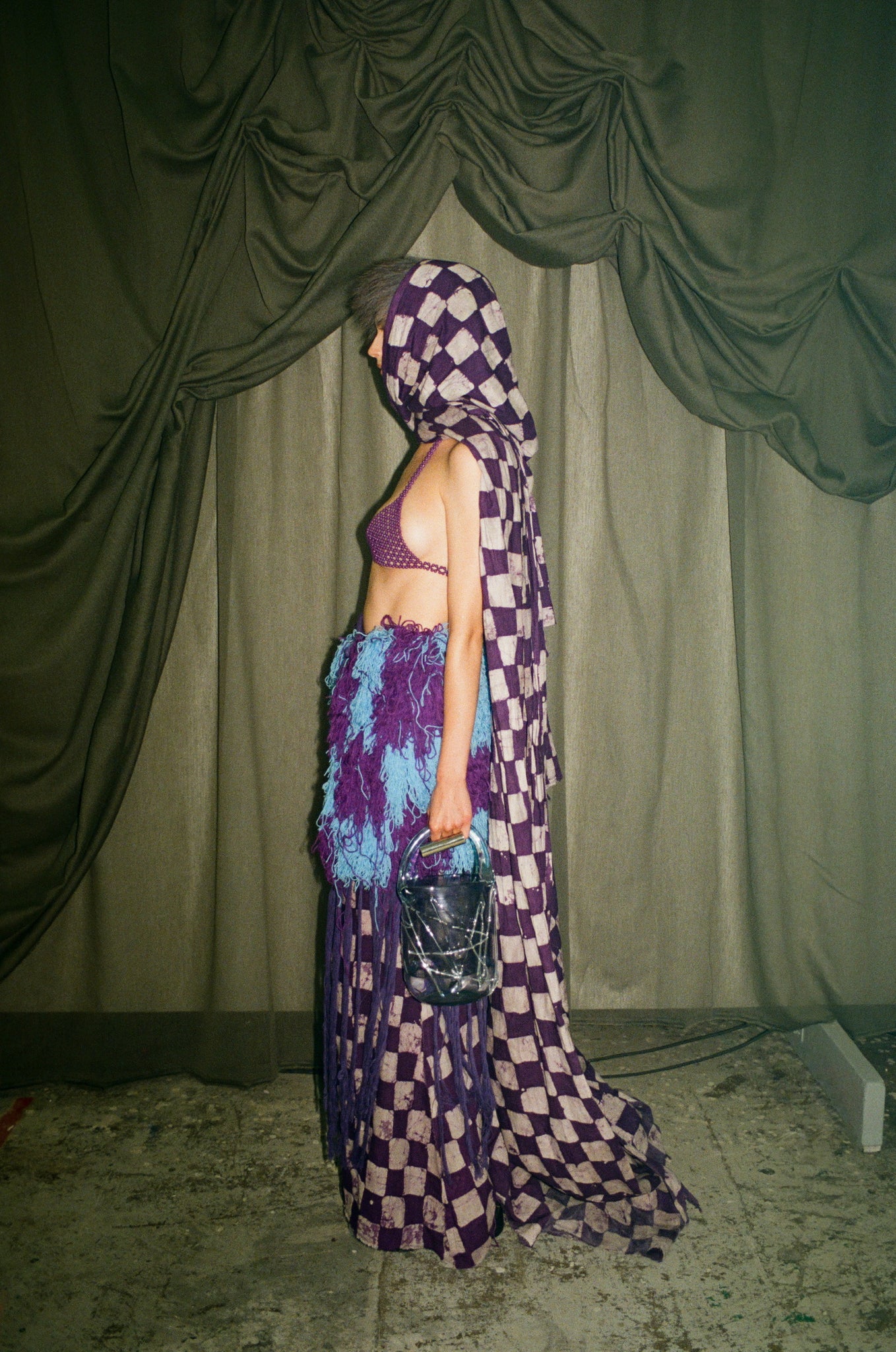 ADIRE CHECKERED TROUSERS