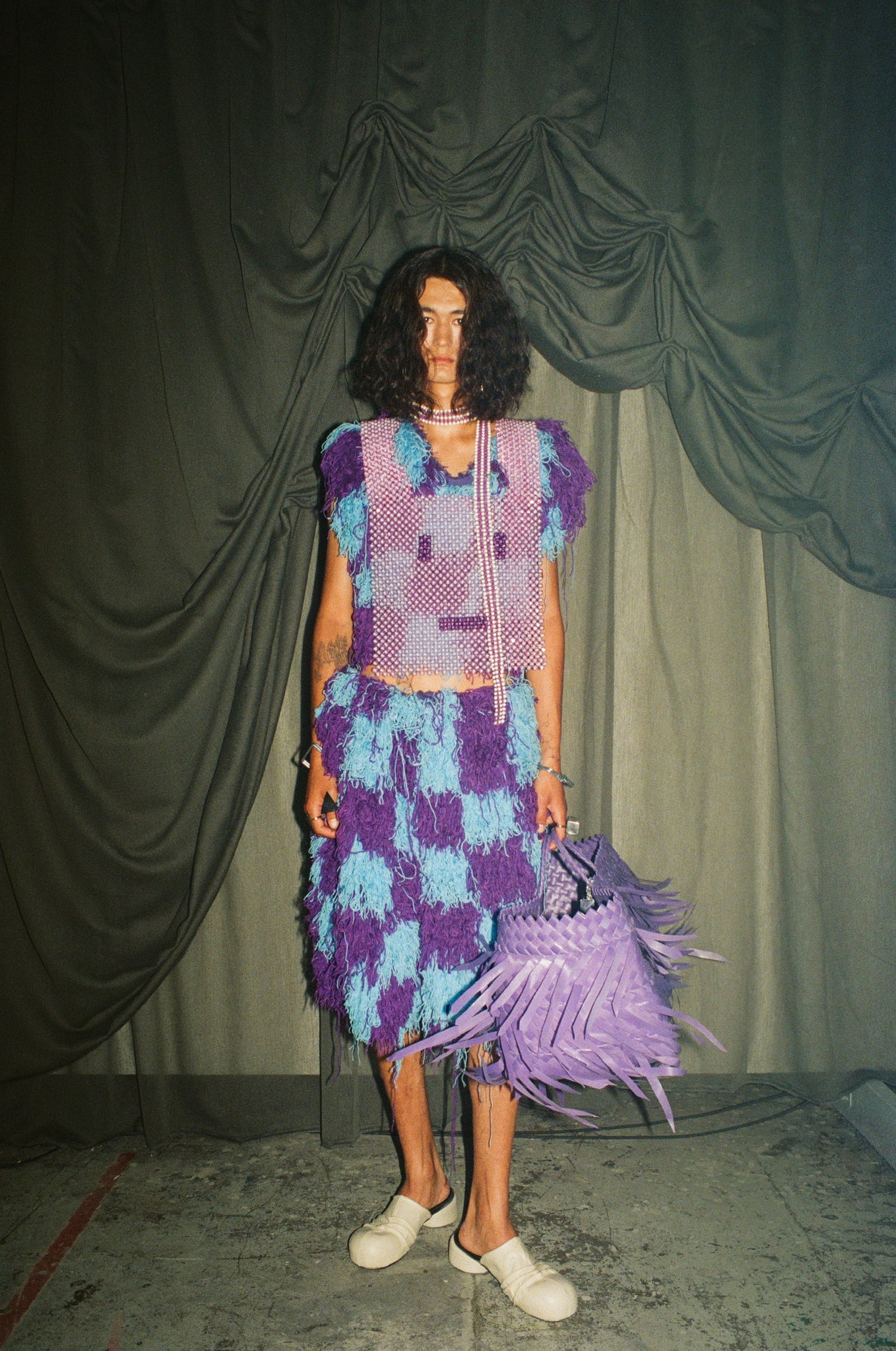 BLUE/PURPLE WOOL COULOTS