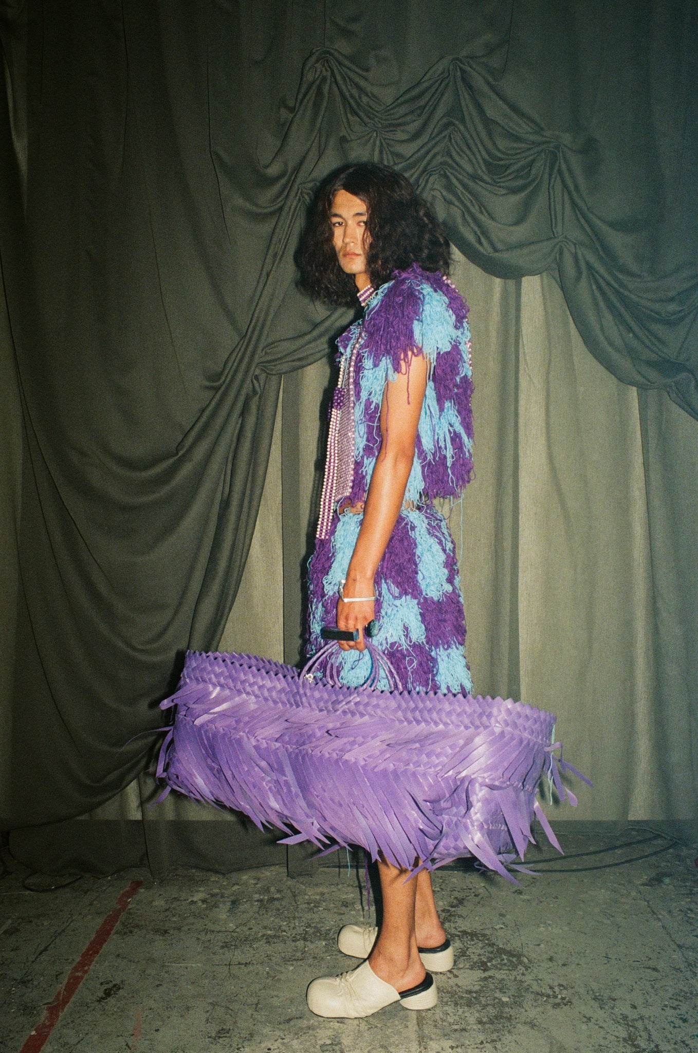 BLUE/PURPLE WOOL COULOTS