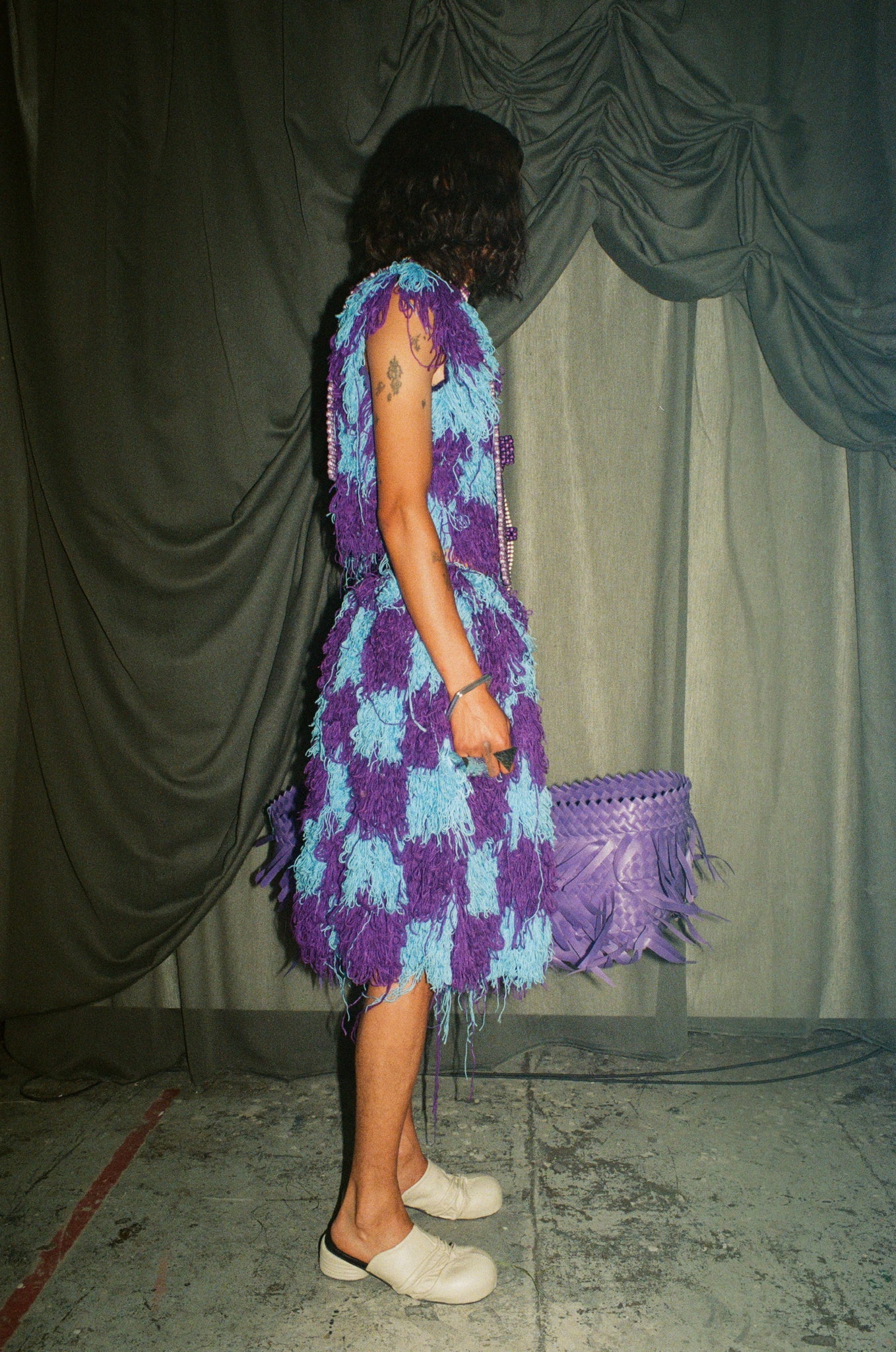 BLUE/PURPLE WOOL COULOTS