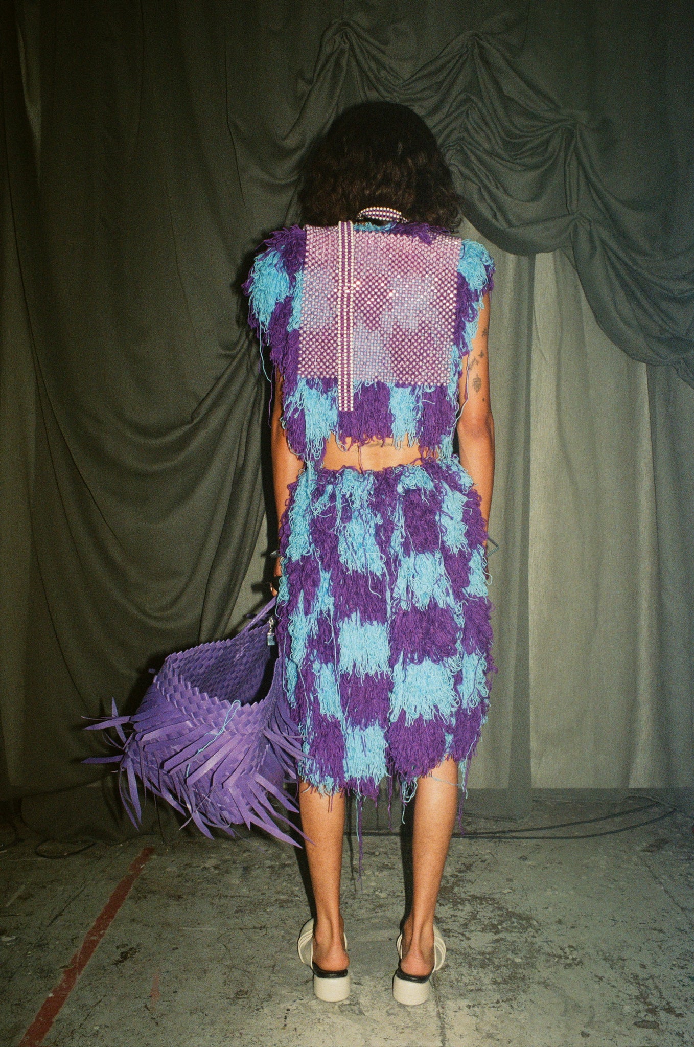 BLUE/PURPLE WOOL COULOTS