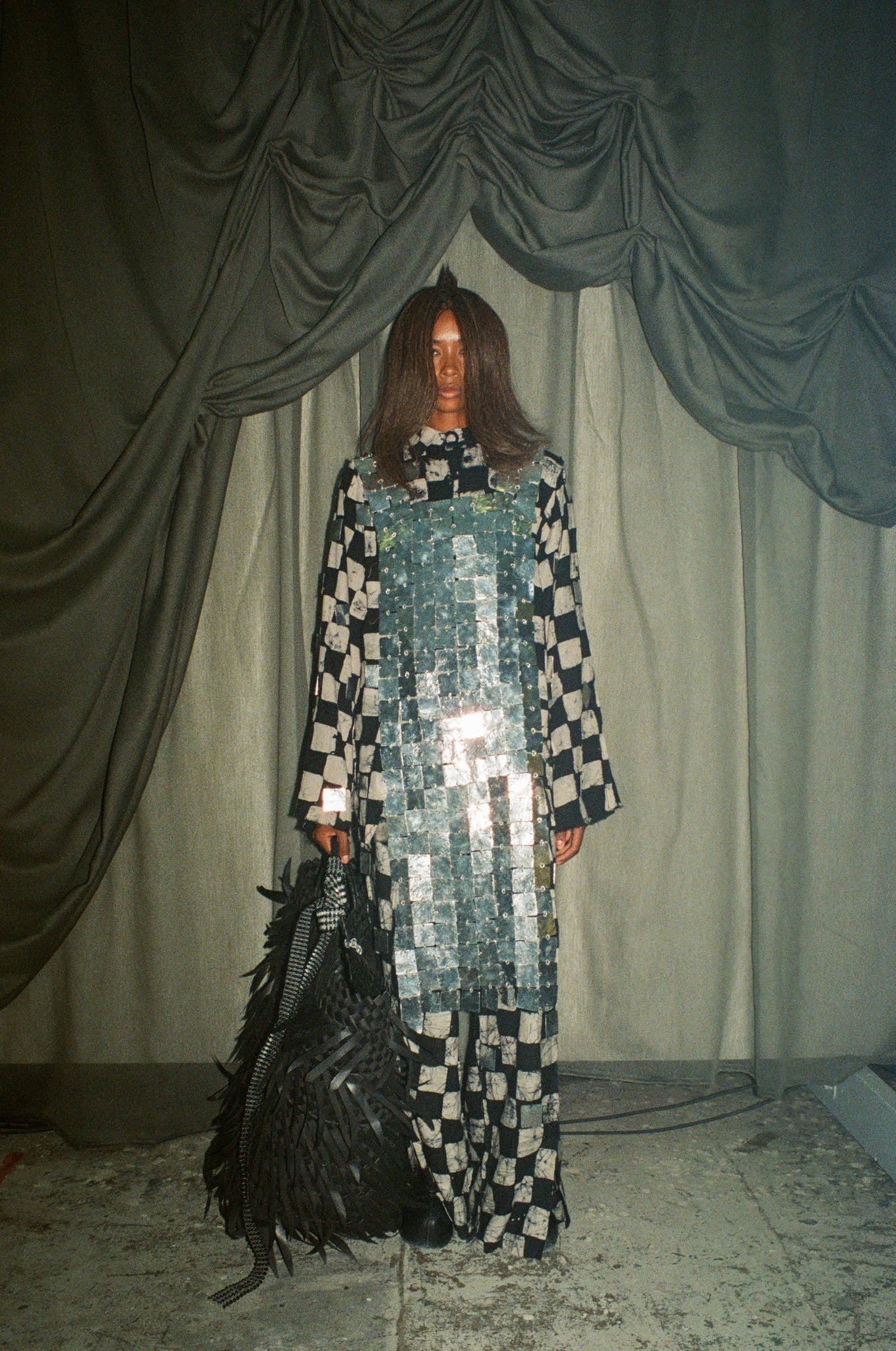 ADIRE CHECKERED TROUSERS