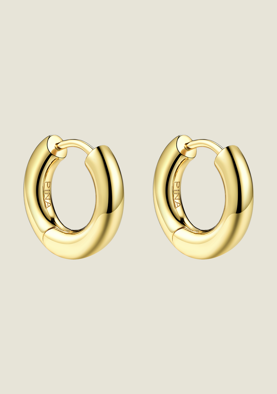 Gold Hoops (+1 set of daisies)